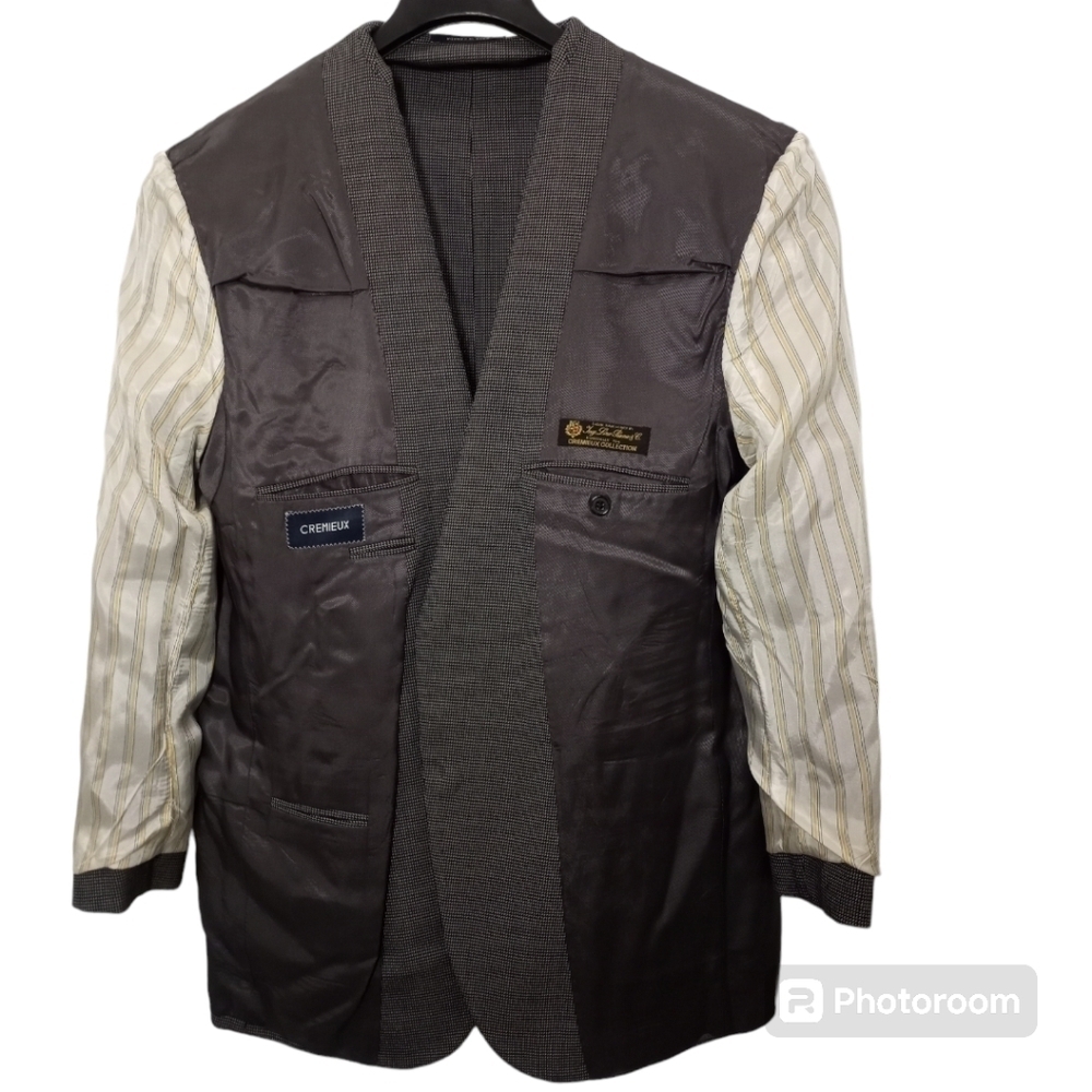 Daniel Cremieux Classic Nailhead Sport Jacket Charcoal Gray Mens 42 Regular - Picture 6 of 15